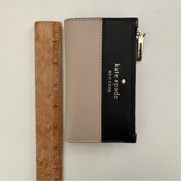 Kate Spade Wallet Bifold Black and Tan - Picture 3 of 8
